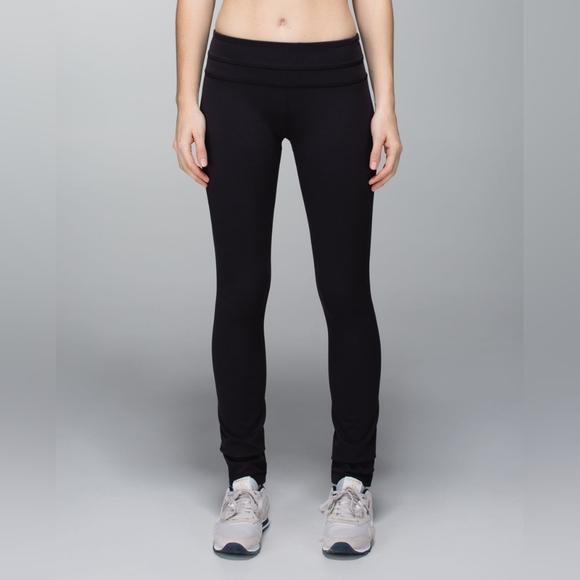 Lululemon Black Perforated High Waist Black Leggings Workout Yoga Tights Small - Picture 2 of 9